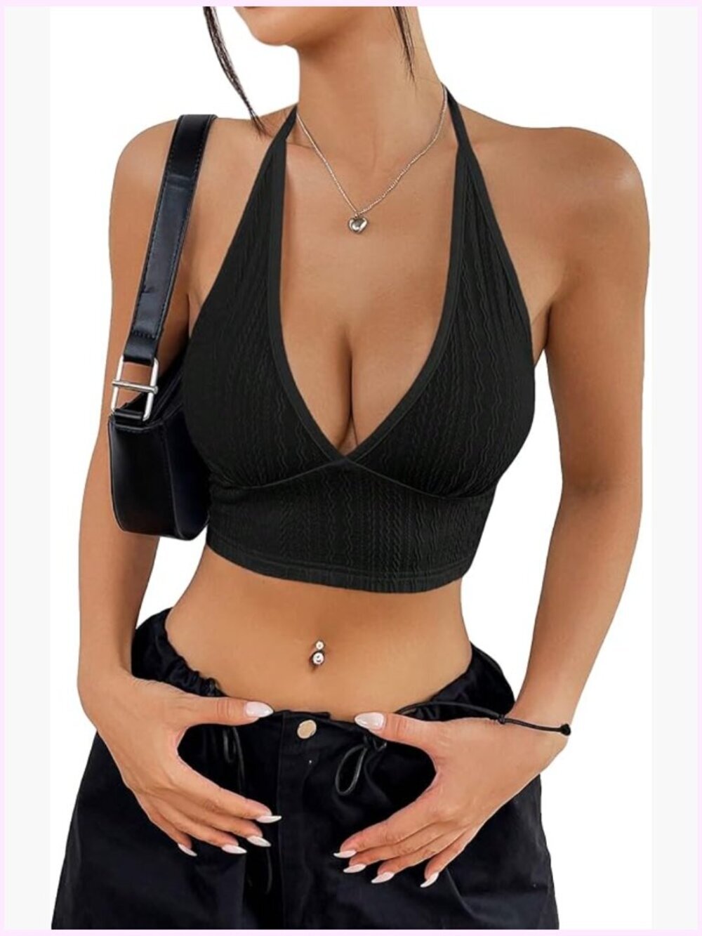 Halter Backless Crop Top Sleeveless Fitted Sexy Summer Top